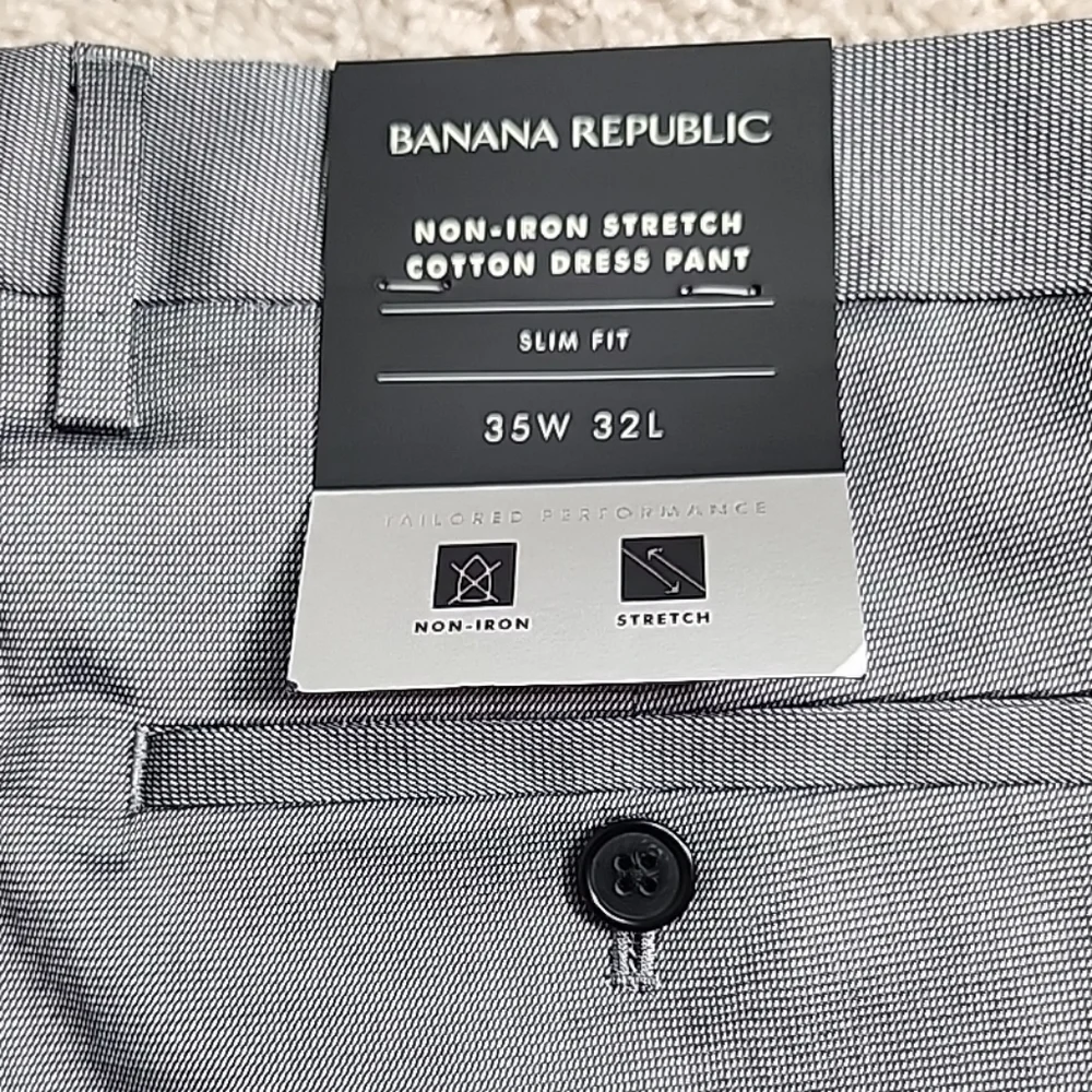 Banana Republic Slim Fit Mid Rise Slim Through Thigh Slim Leg Opening  Mens... - Picture 4 of 12